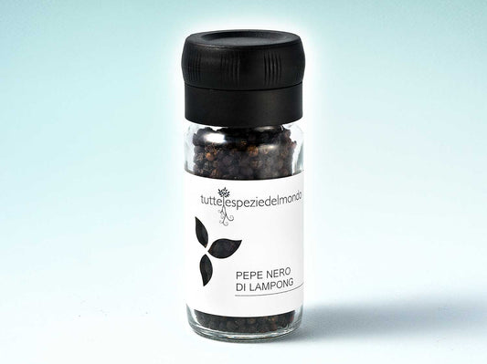 Black Lampong Pepper - Jar s uzávěrem mlýnku 50g